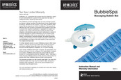 HoMedics BubbleSpa BMAT-4 Instruction Manual And  Warranty Information