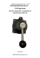 Kobelt 7170-C1 Owner's Operation, Installation & Maintenance Manual