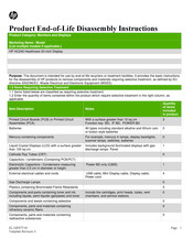 HP HC240 Healthcare Disassembly Instructions Manual