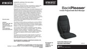 HoMedics BackPleaser LSS-5H Instruction Manual And  Warranty Information