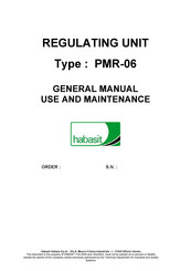Habasit PMR-06 General Manual Use And Maintenance