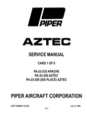 Piper Aztec Pa 23 250 Manuals Manualslib