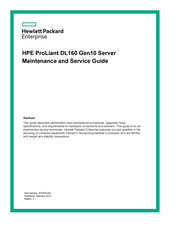 HPE ProLiant DL160 Gen10 Maintenance And Service Manual