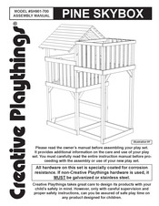 Creative Playthings PINE SKYBOX SH901-700 Assembly Manual