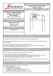 SODEX S18152GCW Assembly Instructions Manual