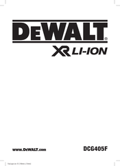 DeWalt DCG405F Manual