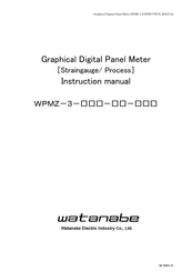WATANABE WPMZ-3 Series Instruction Manual