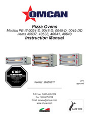 Omcan PE-IT-0048-D Instruction Manual
