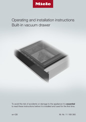 Miele EVS 7110 Operating And Installation Instructions