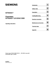 Siemens SITRANS F US SONO 3300 Operating Instructions Manual