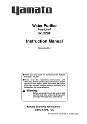 Yamato Pure Line WL220T Instruction Manual