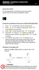 Kodak CHERISH C120 Quick Start Manual