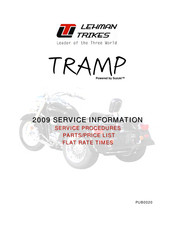 lehman Trikes TRAMP 2009 Service Information
