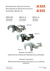 Schmid & Wezel EFA Z 14 Operating Instructions Manual