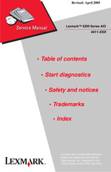 Lexmark 6200 Series Service Manual