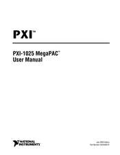 National Instruments PXI-1025 MegaPAC User Manual