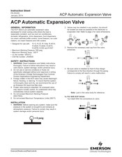 Emerson ACP Instruction Sheet
