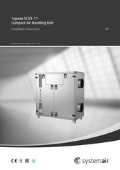 SystemAir Topvex SC03-11 Installation Instructions Manual