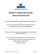 MODCO FIGURE 500 Installation Instructions Manual