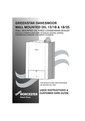 Bosch WORCESTER GREENSTAR DANESMOOR WALL MOUNTED OIL 18/25 User Instructions & Customer Care Manual