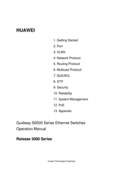 Huawei Release 3000 Series Operation Manual