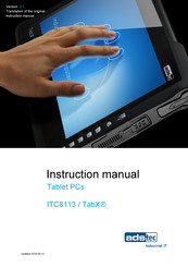 adstec TabX ITC8113 Instruction Manual