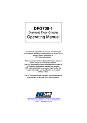 SPE DFG700-1 Operating Manual