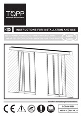 TOPP K280T Instructions For Installation And Use Manual