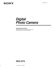 Sony DKC-ST5 Operating Instructions Manual