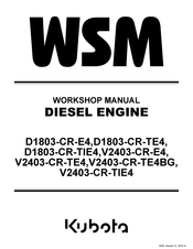 Kubota D1803-CR-E4 Workshop Manual