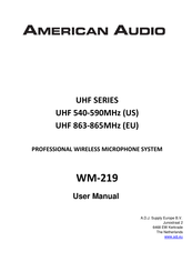 American Audio UHF 863-865MHz User Manual