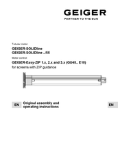 Geiger GEIGER-SOLIDline Series Original Assembly And Operating Instructions