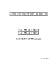 Mitsubishi PLY-E7200 Series Instruction Manual