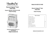 HealthyAir Source Capture HA-SCV-G1-WD Owner's Manual