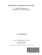Agilent Technologies E8801A Installation And Quick Start Manual