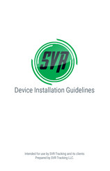 SVR FJ110 Series Device Installation Manuallines