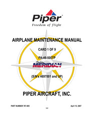 Piper Malibu Meridian PA-46-500TP Airplane Maintenance Manual