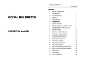 Mastech MS8228 Operation Manual