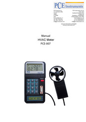 PCE Instruments PCE-007 Manual