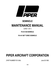 Piper PA-44-180T TURBO SEMINOLE Maintenance Manual