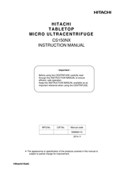 Hitachi Koki CS150NX Instruction Manual
