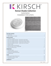 KIRSCH Roman Shades Automation Installation Instructions Manual