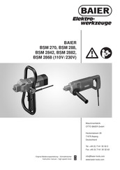 Baier BSM 2842 Instruction Manual