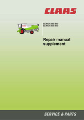 Claas LEXION 540 Repair Manual Supplement