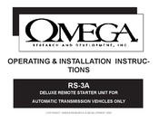 Omega RS-3A Operating & Installation Instructions Manual