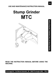 Caravaggi MTC Use And Maintenance Instruction Manual