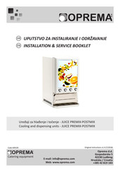 Oprema Juice Premix-Postmix Installation & Service Booklet