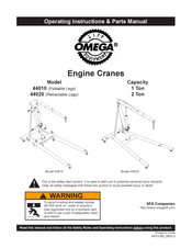 Omega 44020 Operating Instructions & Parts Manual