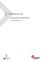 Beckman Coulter Power Express Instructions For Use Manual