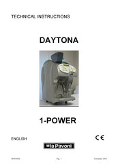 La Pavoni DAYTONA 1-POWER Technical Instructions